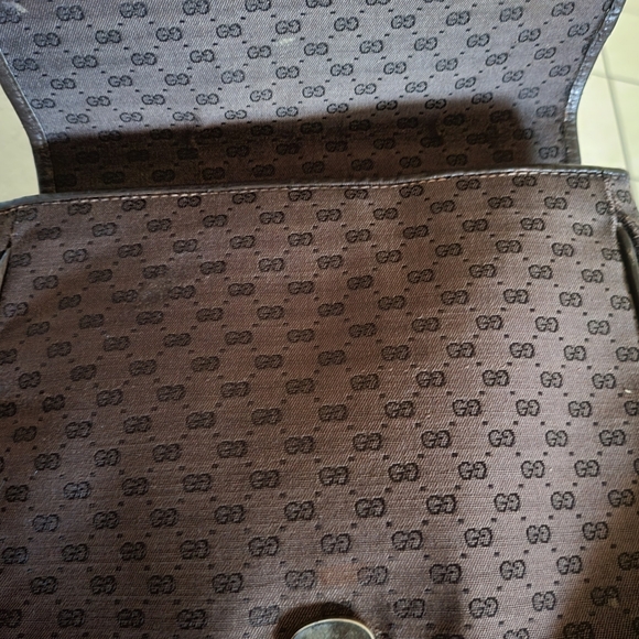Gucci Brown Monogram Messenger Bag And Wallet - Picture 6 of 13